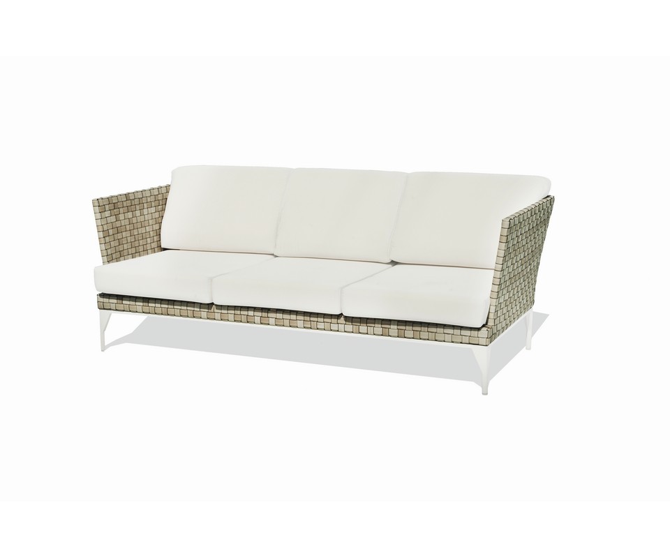 Brafta Sofa seashell 30mm FF white matte exposed cushion natural 5404