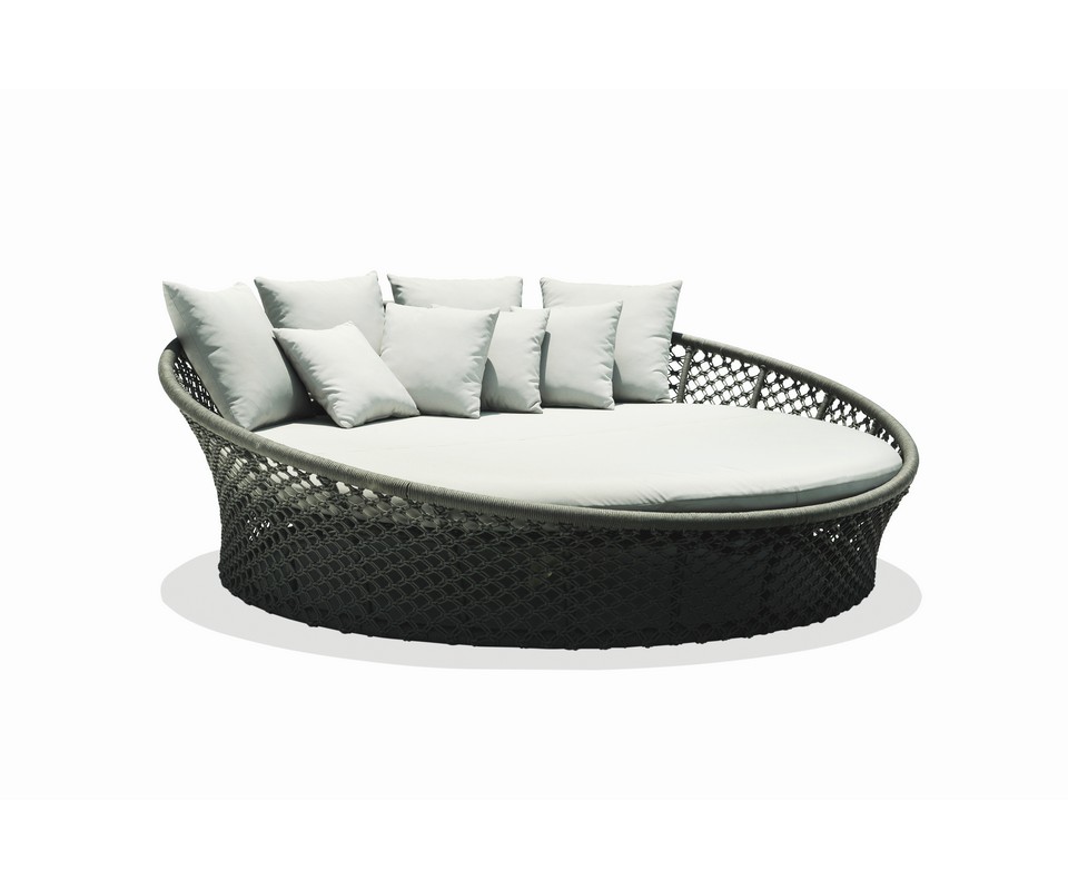 Kona Round Daybed anthracite 6mm weaving cushion wifera 163